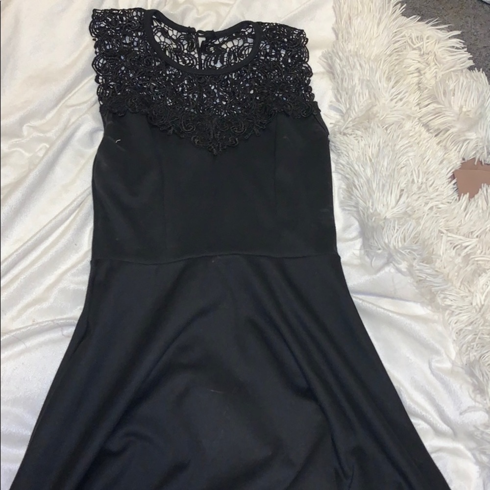 black lace dress